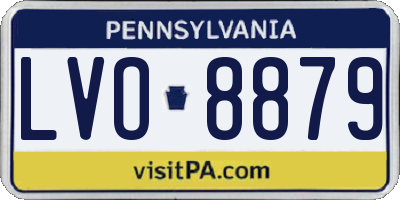 PA license plate LVO8879
