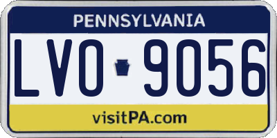 PA license plate LVO9056