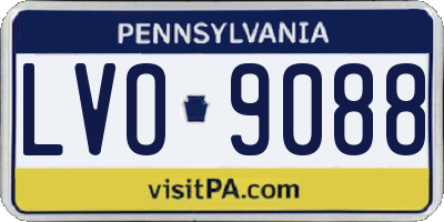 PA license plate LVO9088