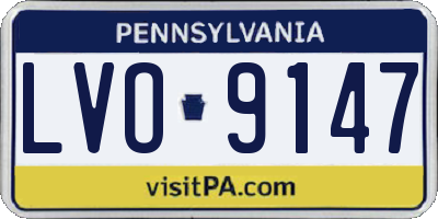 PA license plate LVO9147