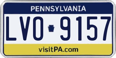 PA license plate LVO9157
