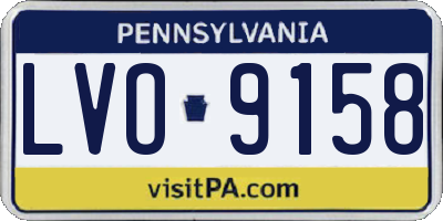 PA license plate LVO9158