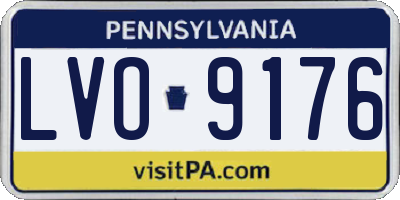 PA license plate LVO9176