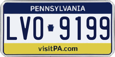 PA license plate LVO9199
