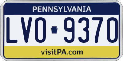 PA license plate LVO9370