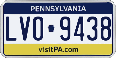 PA license plate LVO9438