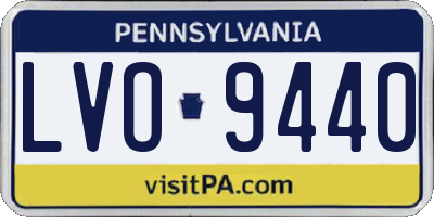 PA license plate LVO9440
