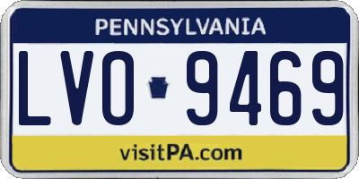 PA license plate LVO9469