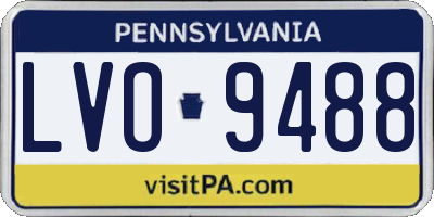 PA license plate LVO9488