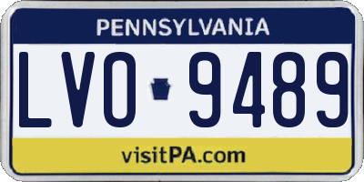 PA license plate LVO9489