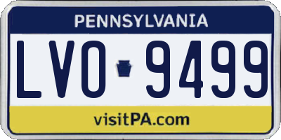 PA license plate LVO9499