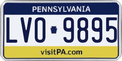 PA license plate LVO9895