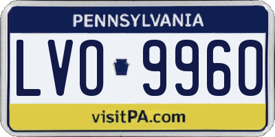 PA license plate LVO9960