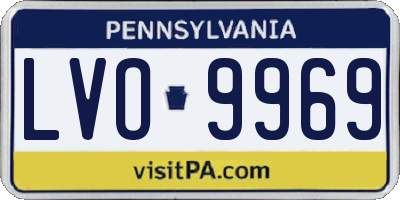 PA license plate LVO9969