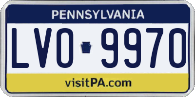 PA license plate LVO9970