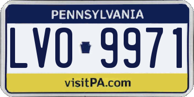 PA license plate LVO9971