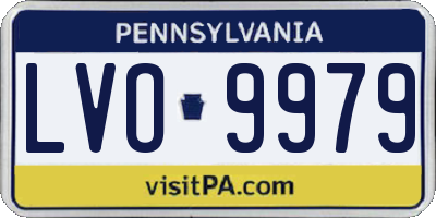 PA license plate LVO9979
