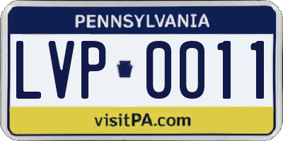PA license plate LVP0011