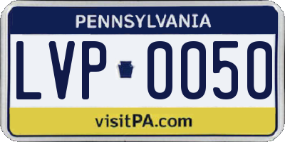 PA license plate LVP0050