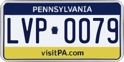 PA license plate LVP0079