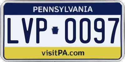 PA license plate LVP0097