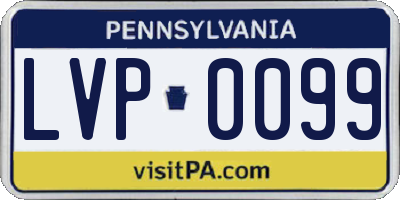 PA license plate LVP0099