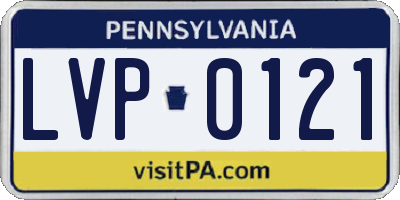 PA license plate LVP0121