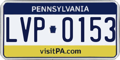 PA license plate LVP0153