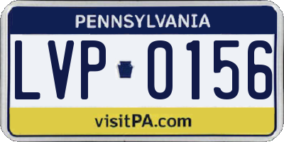 PA license plate LVP0156