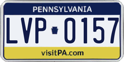 PA license plate LVP0157
