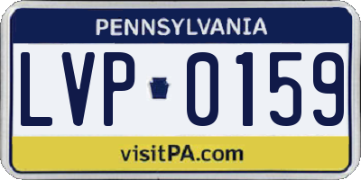 PA license plate LVP0159