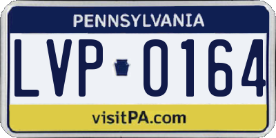 PA license plate LVP0164