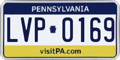 PA license plate LVP0169
