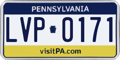 PA license plate LVP0171