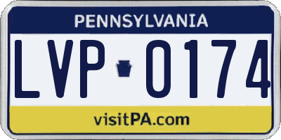 PA license plate LVP0174