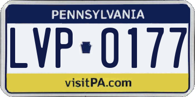 PA license plate LVP0177