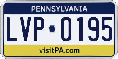 PA license plate LVP0195