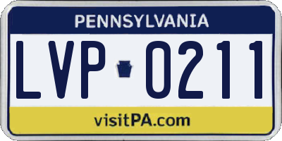 PA license plate LVP0211