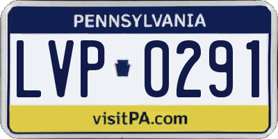 PA license plate LVP0291