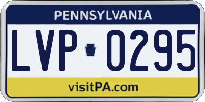 PA license plate LVP0295