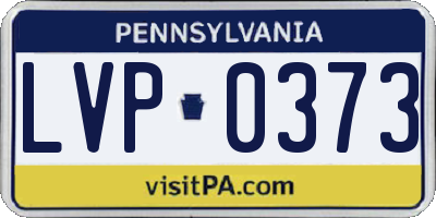 PA license plate LVP0373