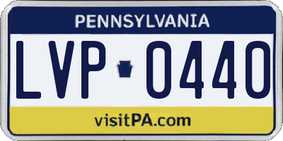 PA license plate LVP0440