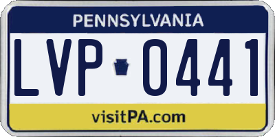 PA license plate LVP0441