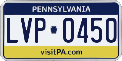 PA license plate LVP0450