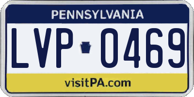 PA license plate LVP0469