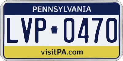 PA license plate LVP0470