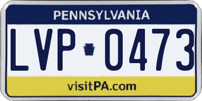 PA license plate LVP0473