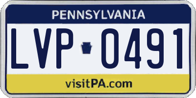 PA license plate LVP0491