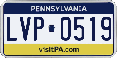 PA license plate LVP0519