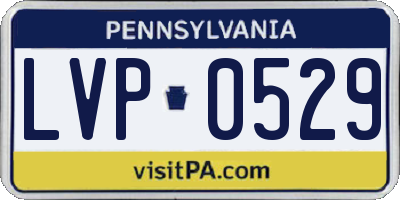 PA license plate LVP0529